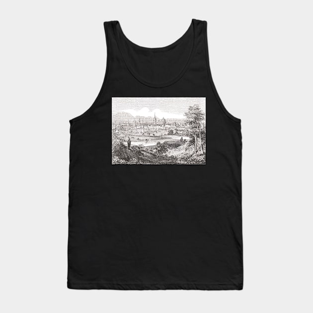 Oxford, city of dreaming spires, England, seen from the Abingdon Road, 19th century scene Tank Top by artfromthepast